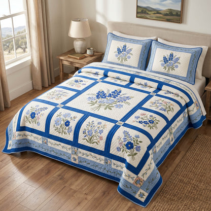 Prairie Bloom 3-Piece Quilted Bedding Set NCU0TD2776