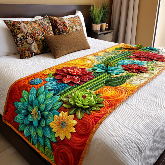 Prairie Bloom Path Quilted Bed Runner NCU0PT8779