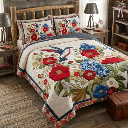Prairie Blossom Flight 3-Piece Quilted Bedding Set NCU0PT11462