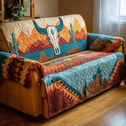Prairie Bones Quilted Sofa Cover NCU0TD1399
