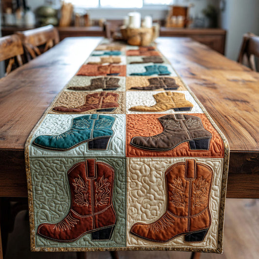 Prairie Boots Quilted Table Runner NCU0TV1444