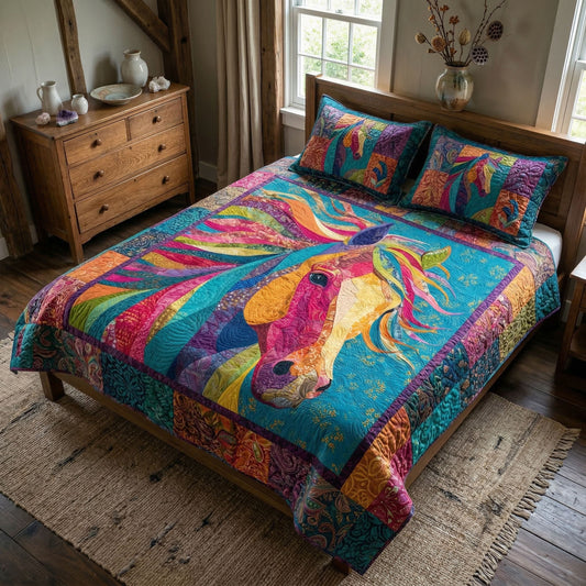 Prairie Glow 3-Piece Quilted Bedding Set NCU0NT12533