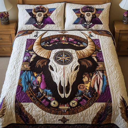 Prairie Glow 3-Piece Quilted Bedding Set NCU0VH1699