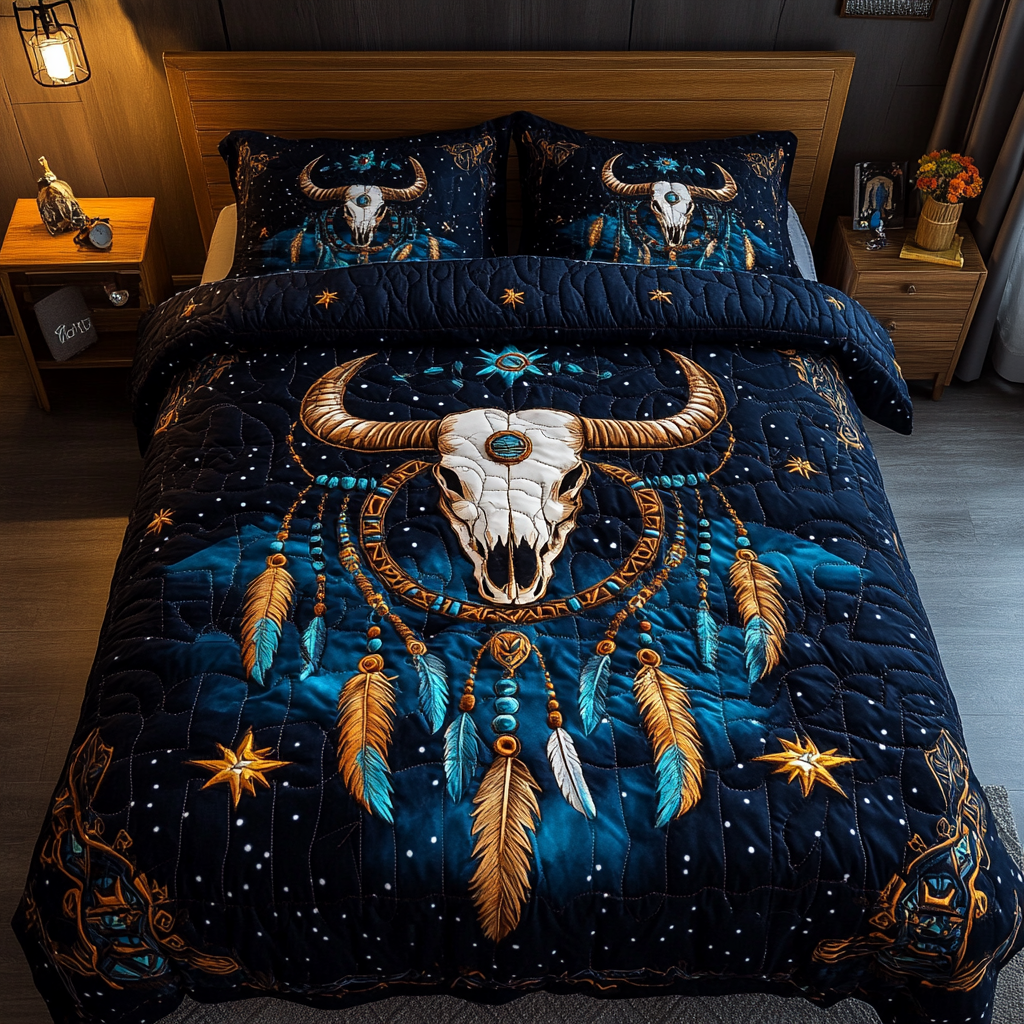 Prairie Heritage 3-Piece Quilted Bedding Set NCU0DK3224