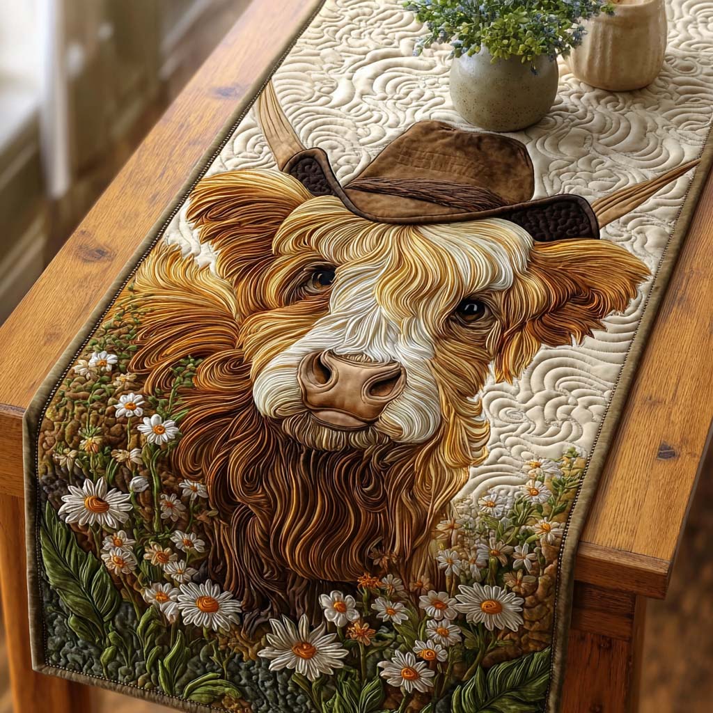 Prairie Highland Quilted Table Runner NCU0NT11632 – Vantique