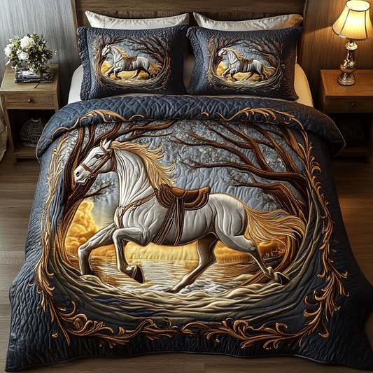 Prairie King 3-Piece Quilted Bedding Set NCU0VH1449