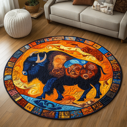 Prairie King Quilted Round Mat NCU0DK4989