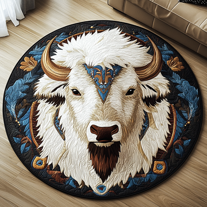Prairie King Quilted Round Mat NCU0VH3735