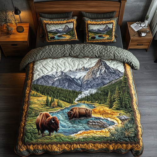 Prairie Majesty 3-Piece Quilted Bedding Set NCU0DK5704