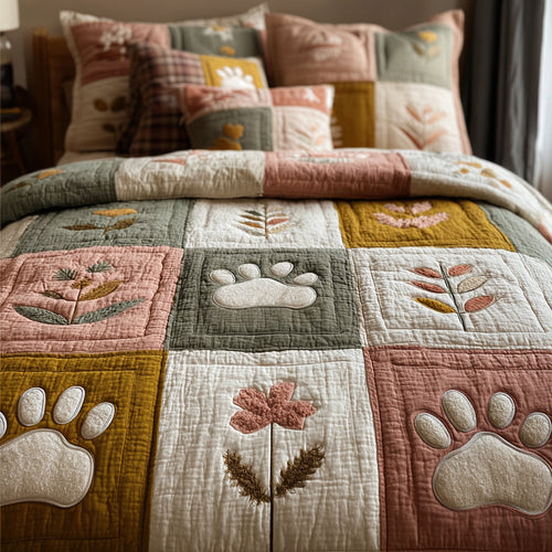 Prairie Paws 3-Piece Quilted Bedding Set NCU0DV8964