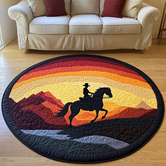 Prairie Ride Quilted Round Mat NCU0DK7142