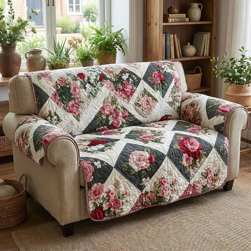 Prairie Rose Retreat Quilted Sofa Cover NCU0PT11435