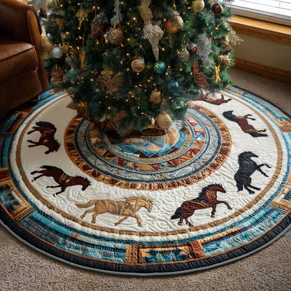 Prairie Run Christmas Quilted Tree Skirt NCU0PT9978