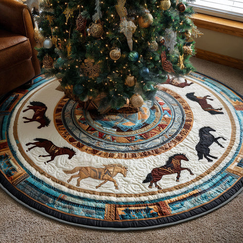 Prairie Run Christmas Quilted Tree Skirt NCU0PT9978