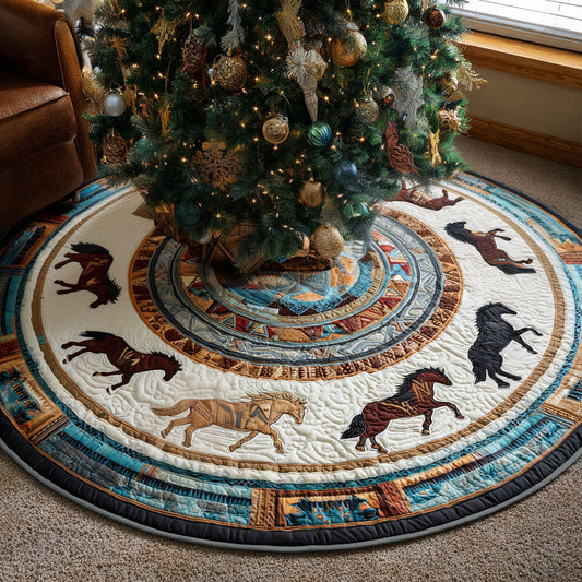 Prairie Run Christmas Quilted Tree Skirt NCU0PT9978
