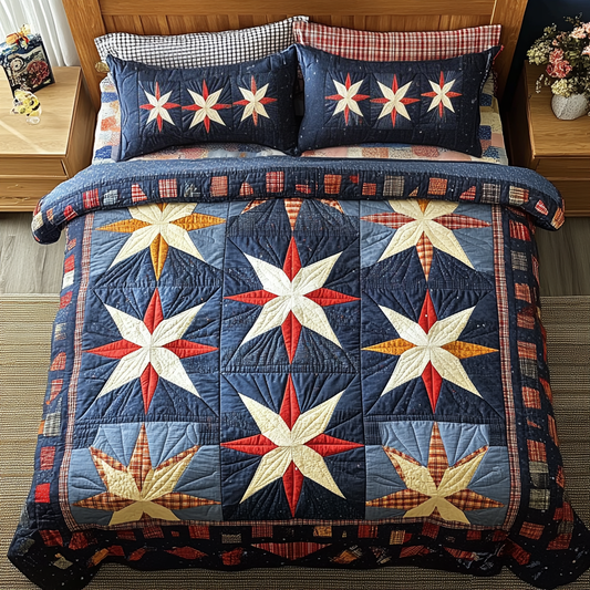 Prairie Sky 3-Piece Quilted Bedding Set NCU0VH2894