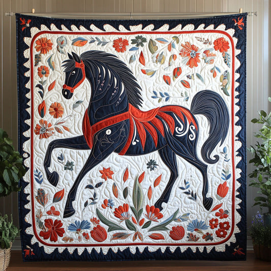Prairie Spirit Horse Quilted Blanket NCU0PT5351