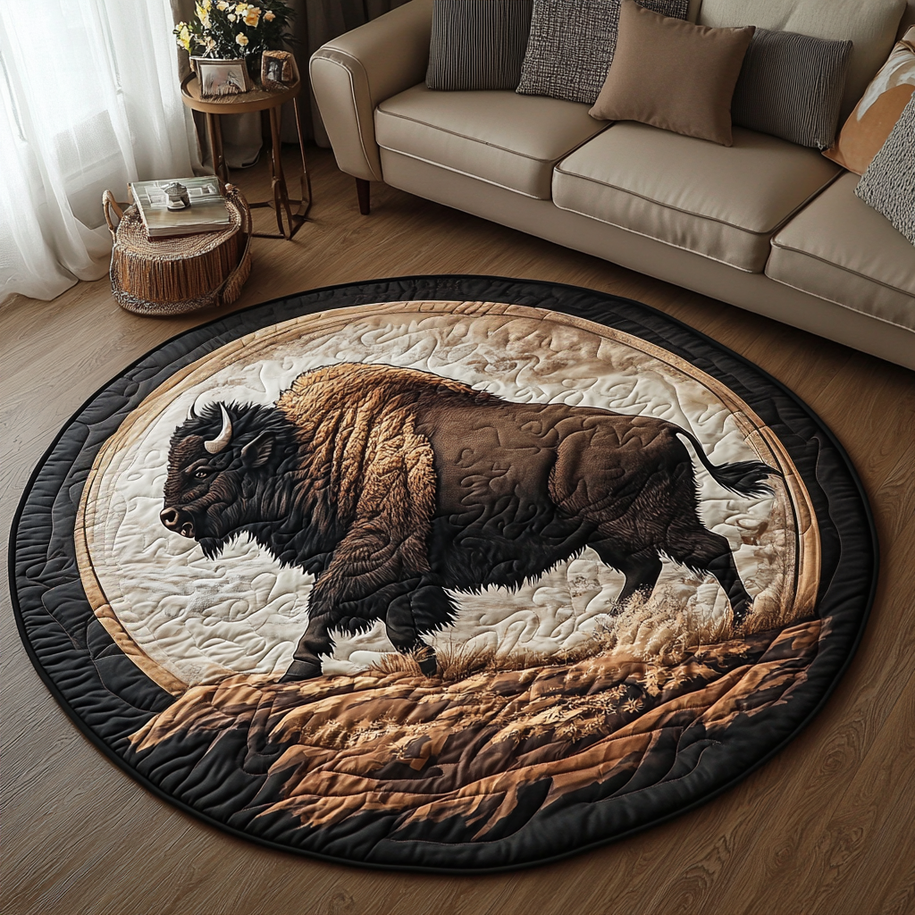 Prairie Spirit Quilted Round Mat NCU0VH4509