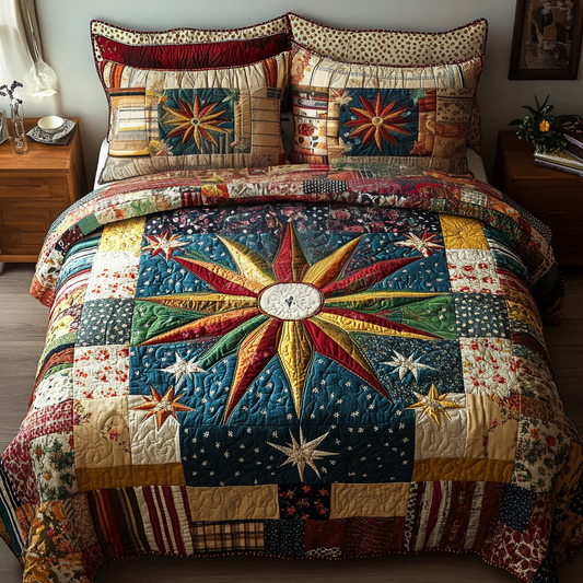 Prairie Star 3-Piece Quilted Bedding Set NCU0VH3694