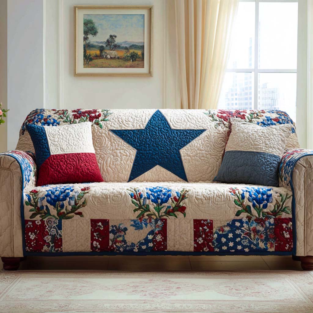 Prairie Star Quilted Sofa Cover NCU0XD2258