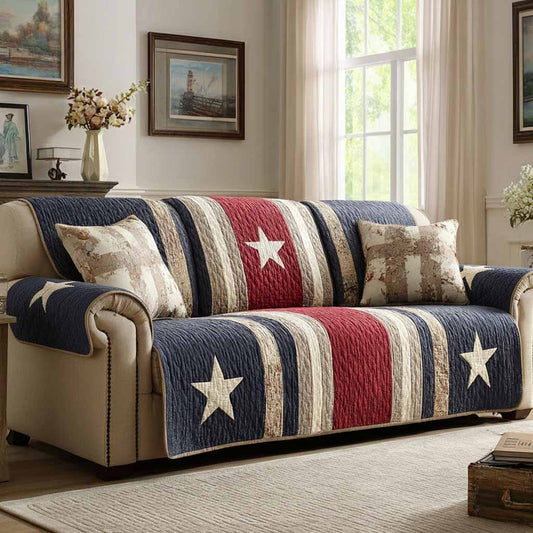 Prairie Stars Quilted Sofa Cover NCU0XD2297