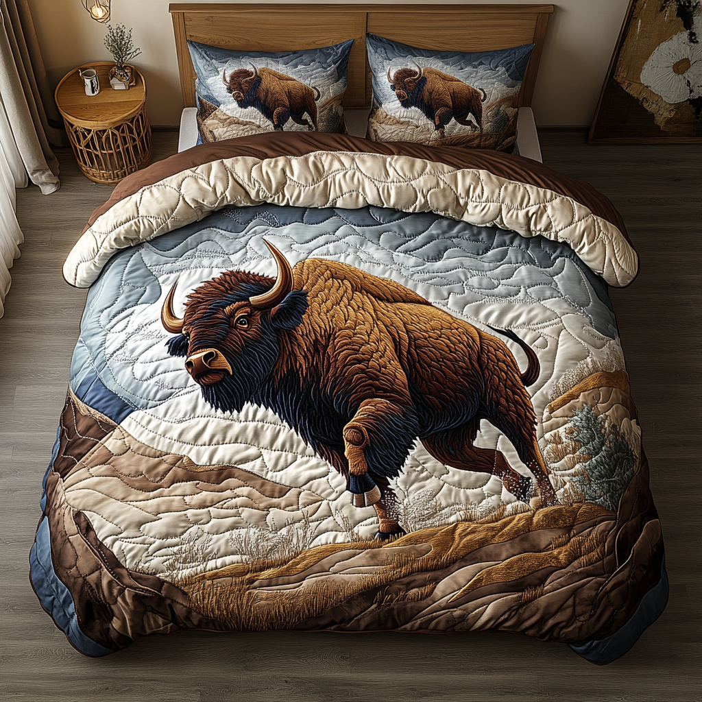 Prairie Strength 3-Piece Quilted Bedding Set NCU0VH4589