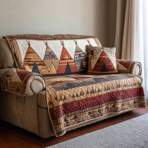 Prairie Trails Quilted Sofa Cover NCU0XD2422