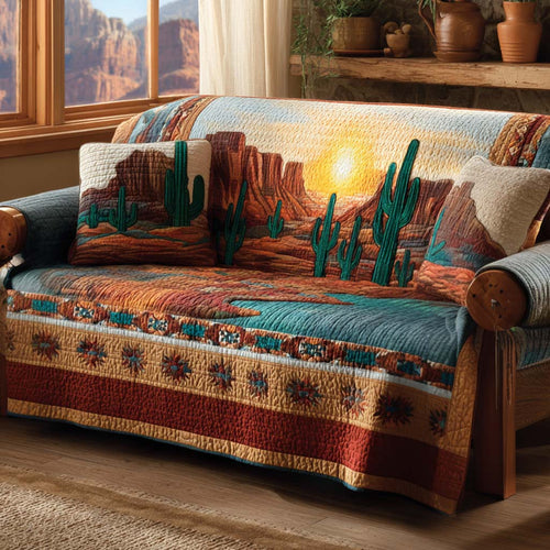 Prairie Whisper Quilted Sofa Cover NCU0XD1488