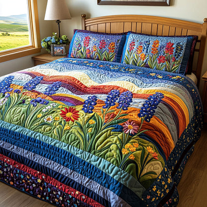 Prairie in Bloom 3-Piece Quilted Bedding Set NCU0PT6414