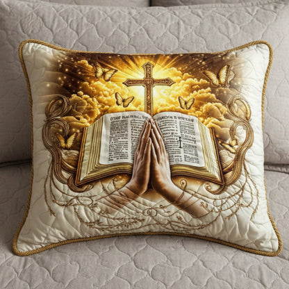 Prayer and Scripture Quilted Bedding Pillow Case NCU0NT7821