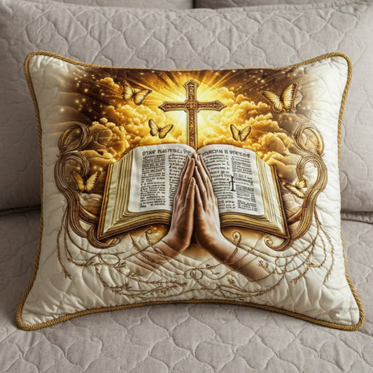 Prayer and Scripture Quilted Bedding Pillow Case NCU0NT7821
