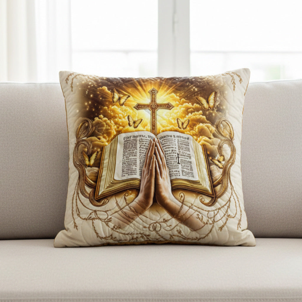 Prayer and Scripture Quilted Pillow Case NCU0NT7821