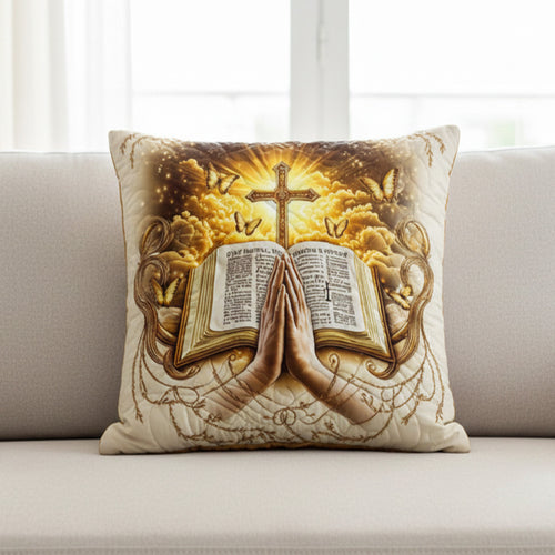 Prayer and Scripture Quilted Pillow Case NCU0NT7821