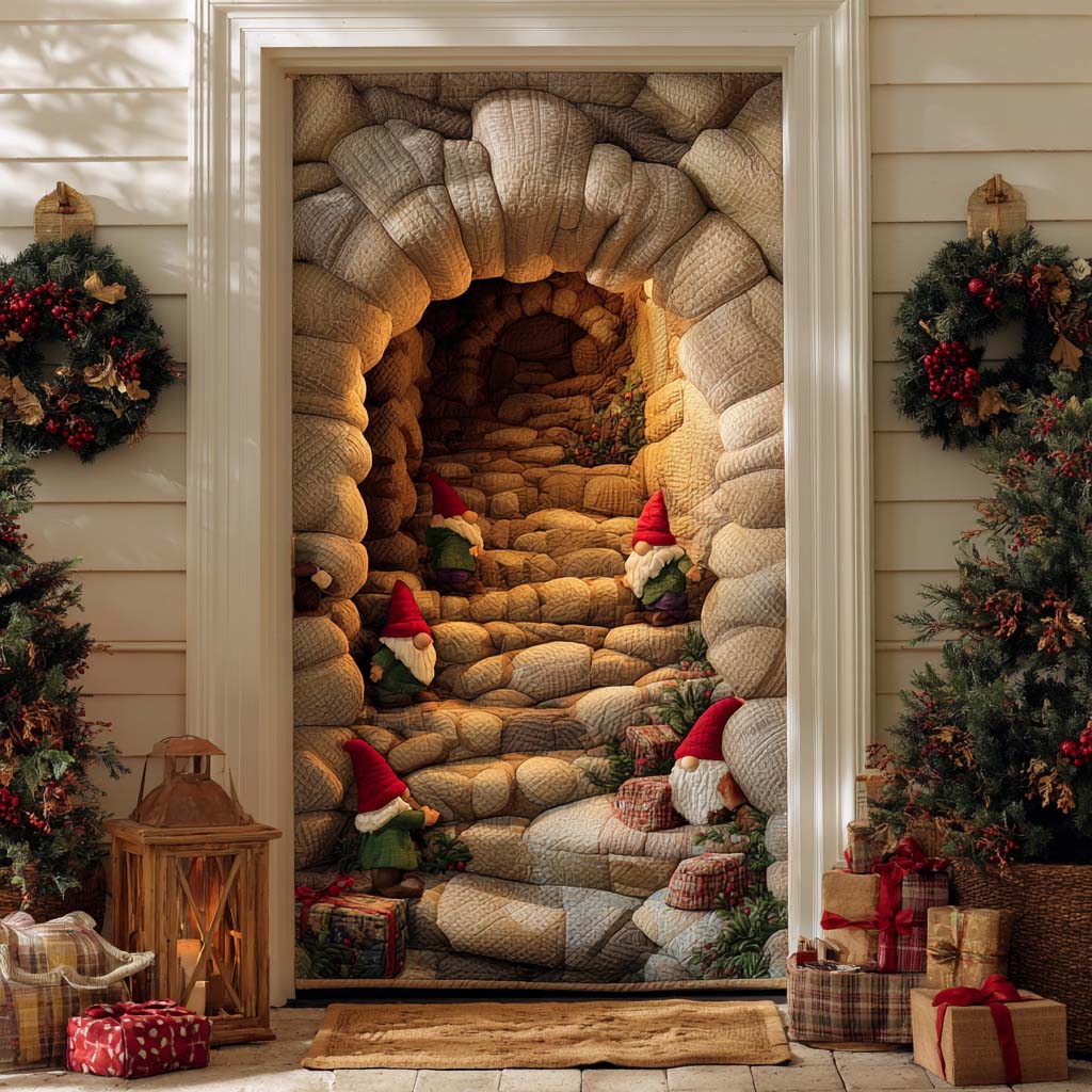 Present Delivery Gnome Quilted Door Cover NCU0XD1598