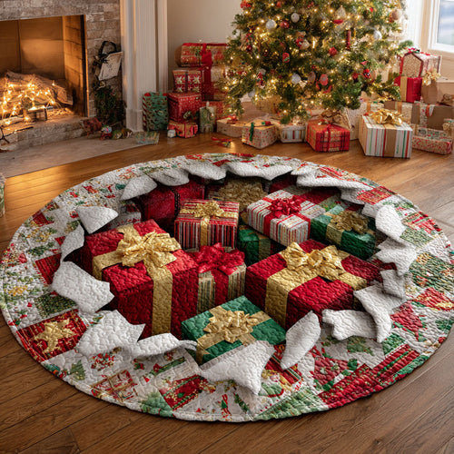 Present Pile Quilted Round Mat NCU0TV603
