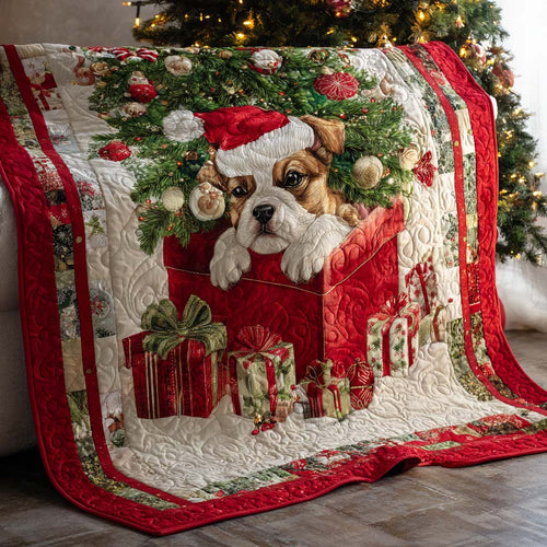 Present Pitbull Puppy Quilted Blanket NCU0XD453