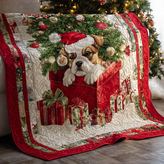 Present Pitbull Puppy Quilted Blanket NCU0XD453