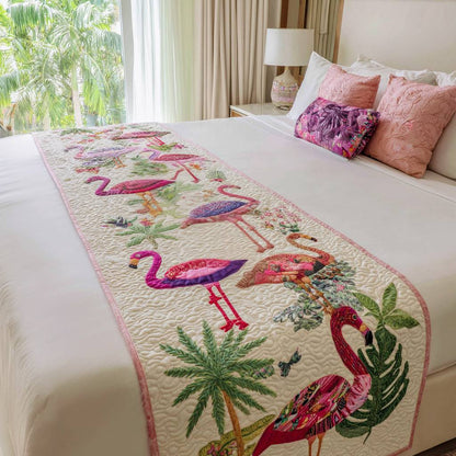 Pretty in Feathers Quilted Bed Runner NCU0PT8496