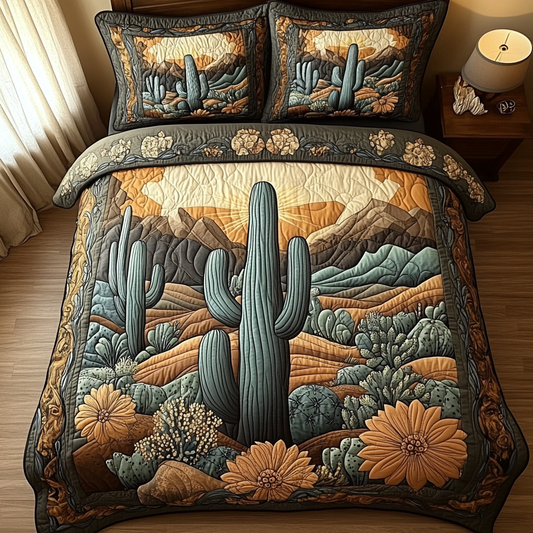 Prickly Paradise Quilted Bedding Set NCU0DV5007