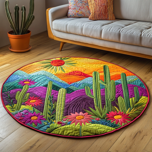 Prickly Beauty Quilted Round Mat NCU0DK6901