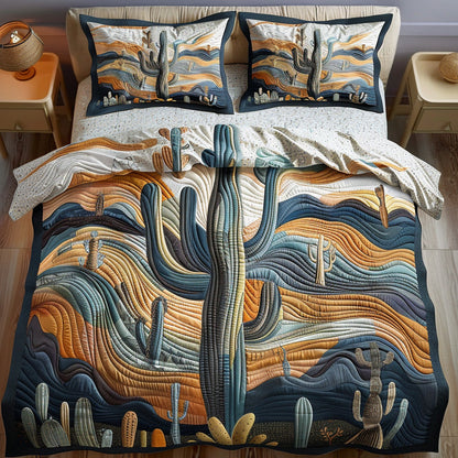 Prickly Charm 3-Piece Quilted Bedding Set NCU0DV6704
