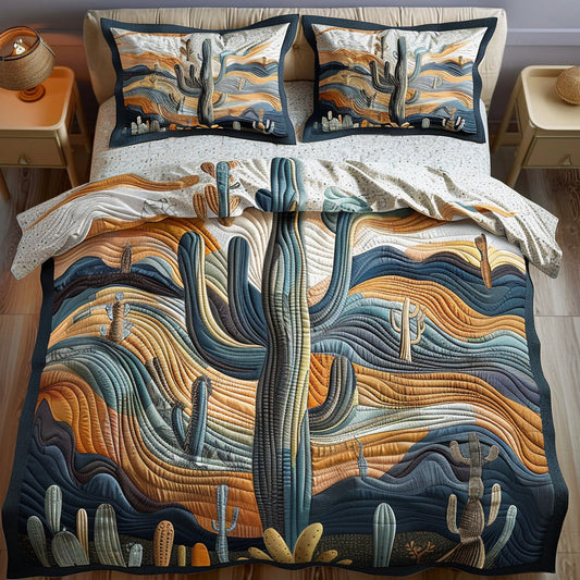 Prickly Charm 3-Piece Quilted Bedding Set NCU0DV6704