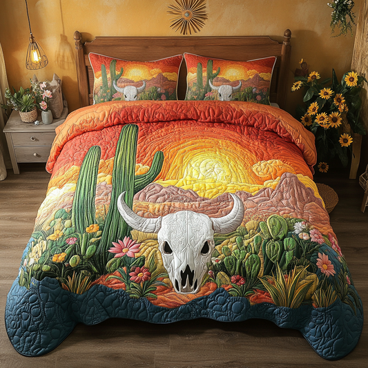 Prickly Charm 3-Piece Quilted Bedding Set NCU0VL1617