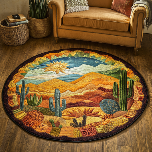 Prickly Charm Quilted Round Mat NCU0DK5155