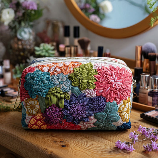 Prickly Garden Quilted Makeup Bag NCU0PT9626