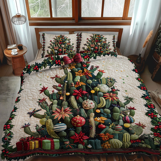 Prickly Paradise 3-Piece Quilted Bedding Set NCU0PT2569