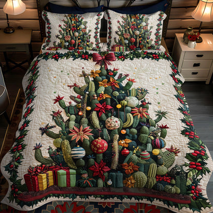 Prickly Paradise 3-Piece Quilted Bedding Set NCU0PT2569