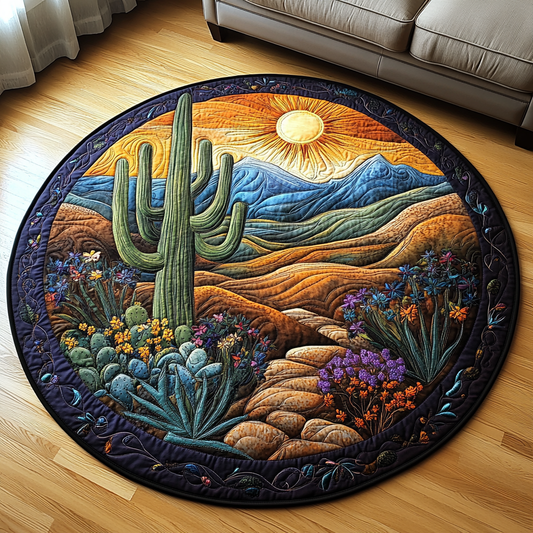 Prickly Paradise Quilted Round Mat NCU0DV5105