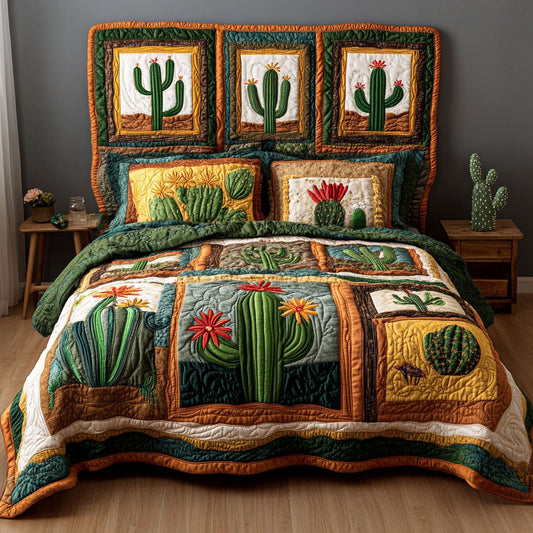 Prickly Perfection 3-Piece Quilted Bedding Set NCU0PT3440
