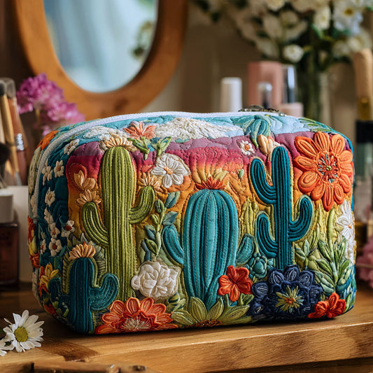 Prickly Whimsy Quilted Makeup Bag NCU0PT9629